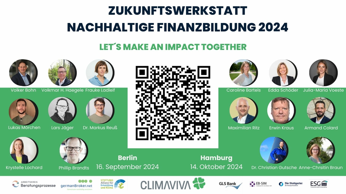 Zukunftswerkstatt Nachhaltige Finanzbildung 2024 der CLIMAVIVA eG in Berlin