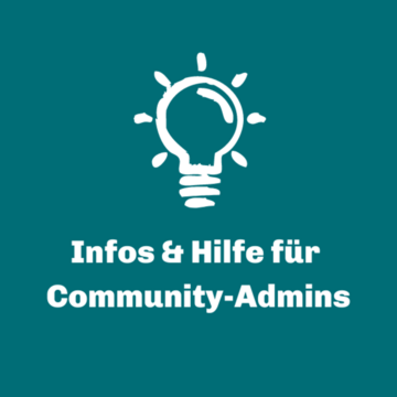 Info- und Hilfebereich für Community-Admins
